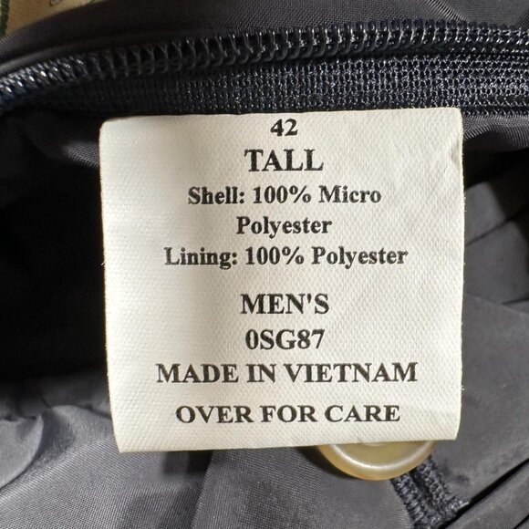 Vintage L.L. Bean Blazer Men Size 42T Blue Golden Buttons 2-Button Sport Coat EU - Picture 9 of 13